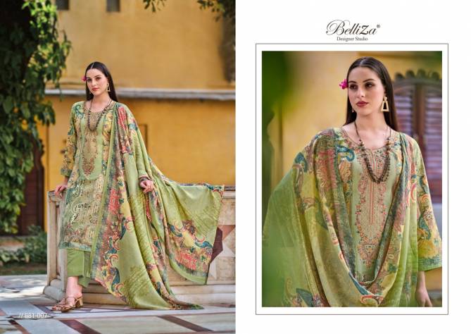 Naira Vol 35 By Belliza Embroidery Printed Cotton Dress Material Wholesale Shop In Surat
